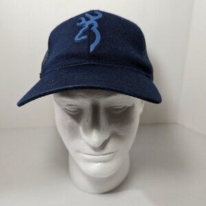 NWOT - Browning Trucker Style Hat Cap One Size - Navy